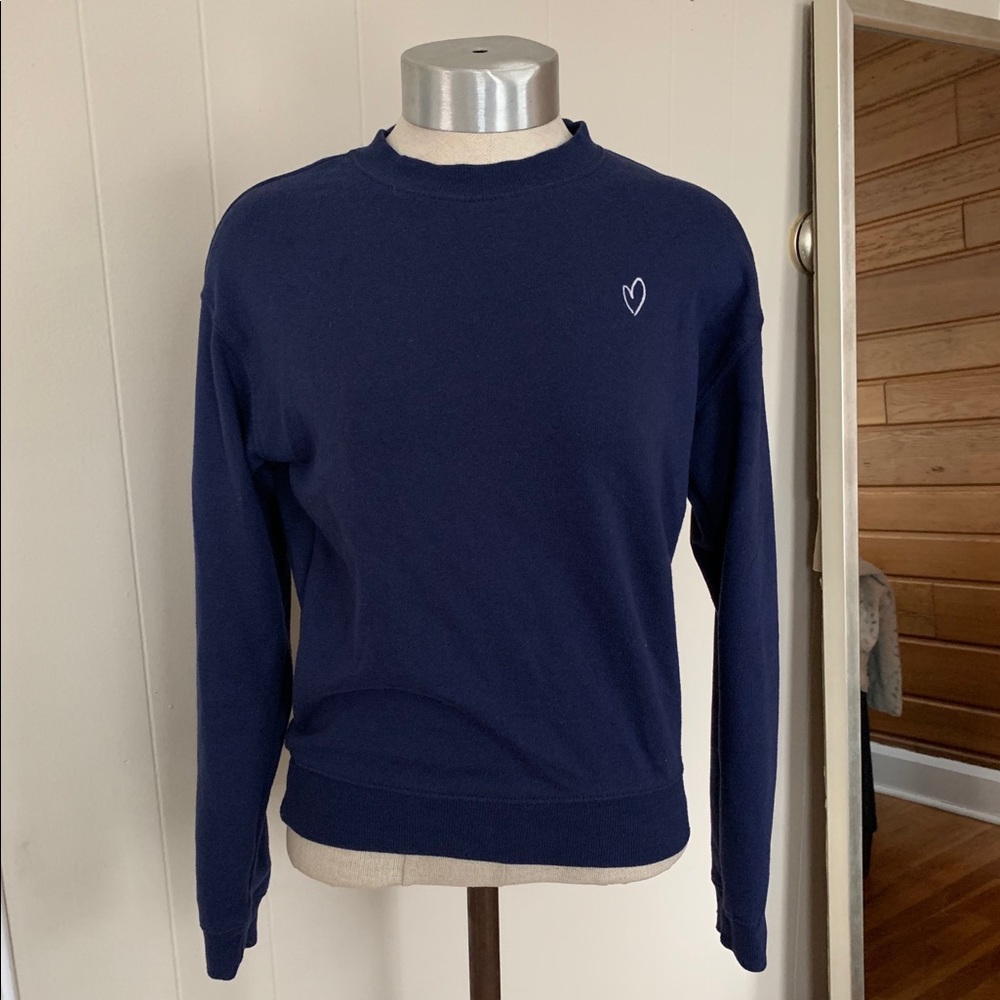 Blue Crewneck Lightweight Sweatshirt